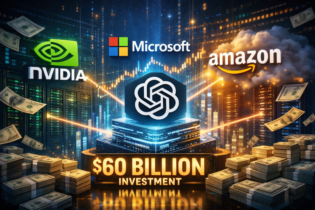 Nvidia, Microsoft y Amazon negocian una megainversión de hasta 60.000 millones de dólares en OpenAI