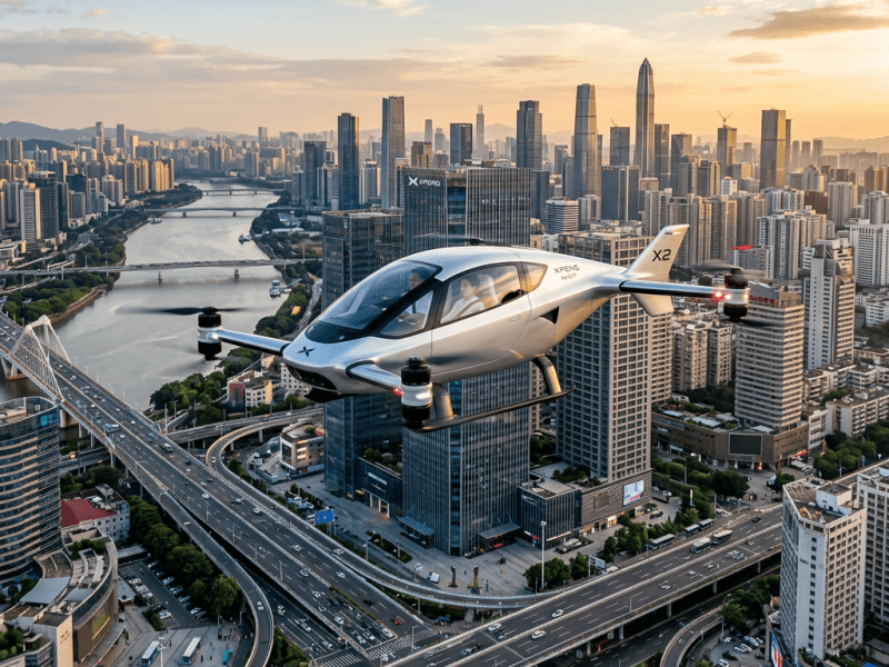 Xpeng prevé iniciar la producción masiva de coches voladores y robots humanoides antes de 2027