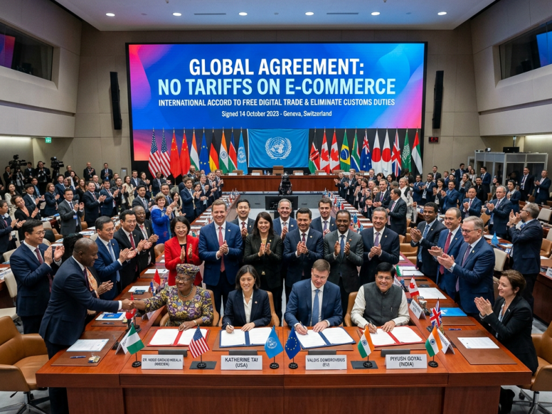 Estados Unidos y otros 18 países acuerdan no aplicar aranceles al comercio electrónico