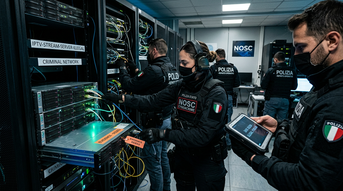 Italian police cybercrime unit shutting down illegal streaming servers