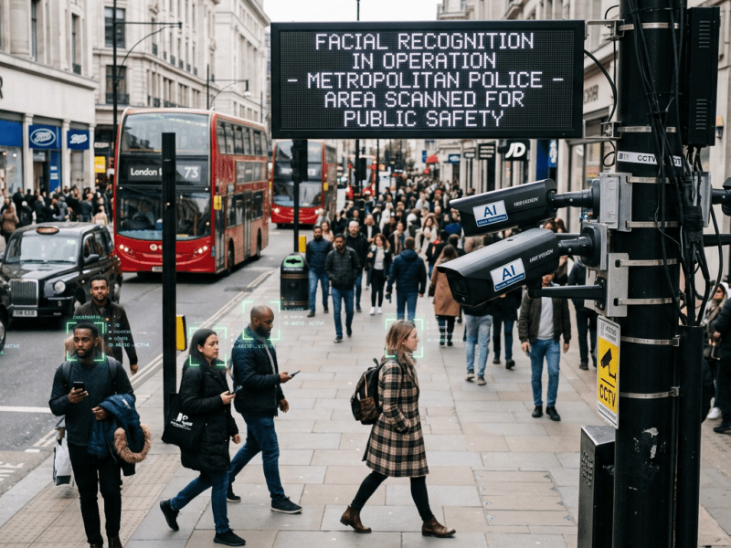 Londres amplía el reconocimiento facial en las calles mientras crece el debate sobre privacidad y seguridad