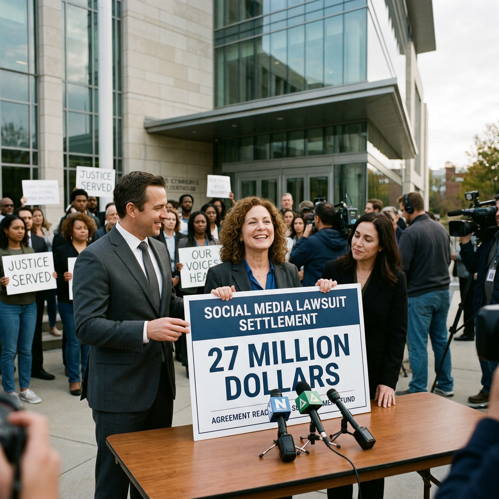 Social media lawsuit settlement 27 million dollars