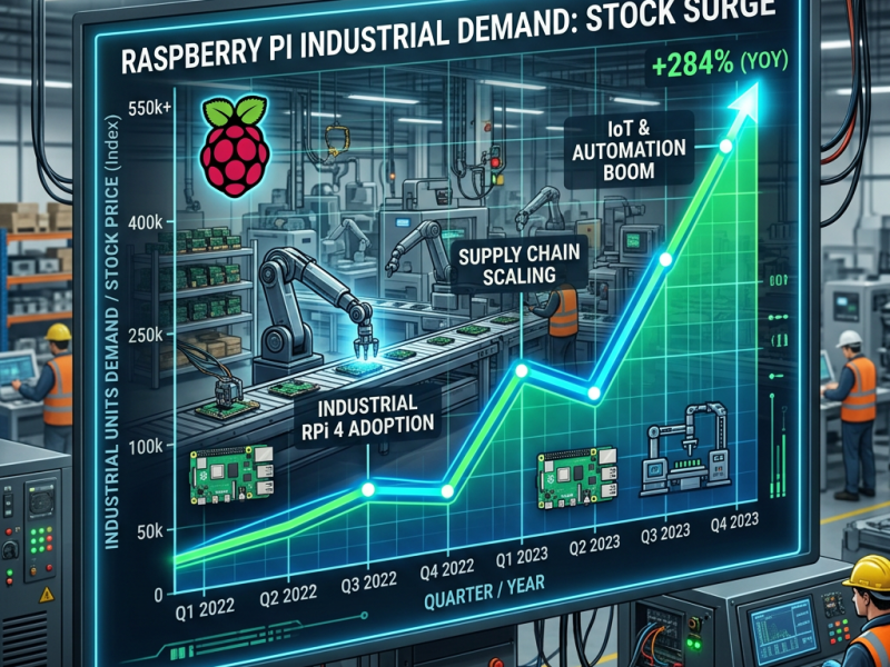 Raspberry Pi dispara sus previsiones y alcanza máximos históricos impulsada por la demanda industrial
