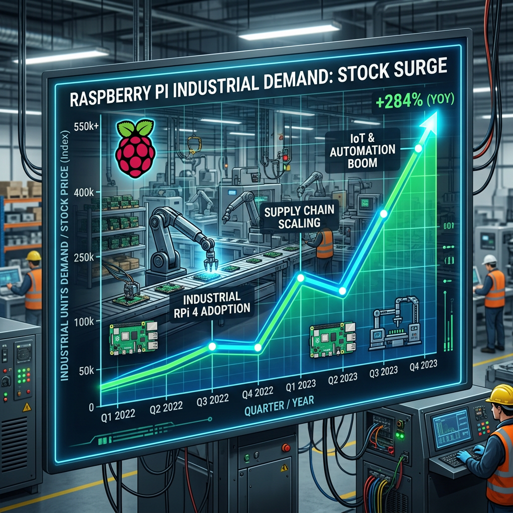 Raspberry Pi dispara sus previsiones y alcanza máximos históricos impulsada por la demanda industrial