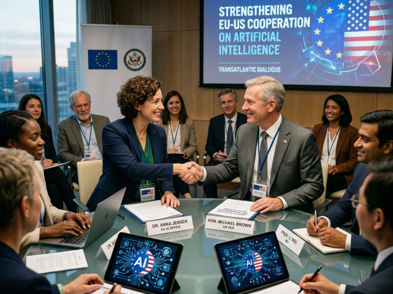 La Unión Europea y Estados Unidos buscan reforzar su cooperación para impulsar una inteligencia artificial segura y avanzada