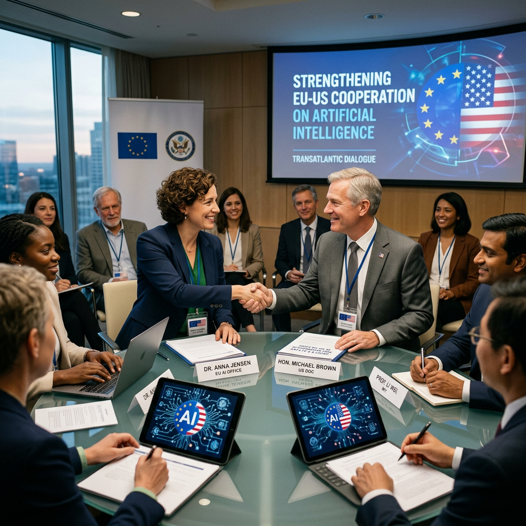 La Unión Europea y Estados Unidos buscan reforzar su cooperación para impulsar una inteligencia artificial segura y avanzada