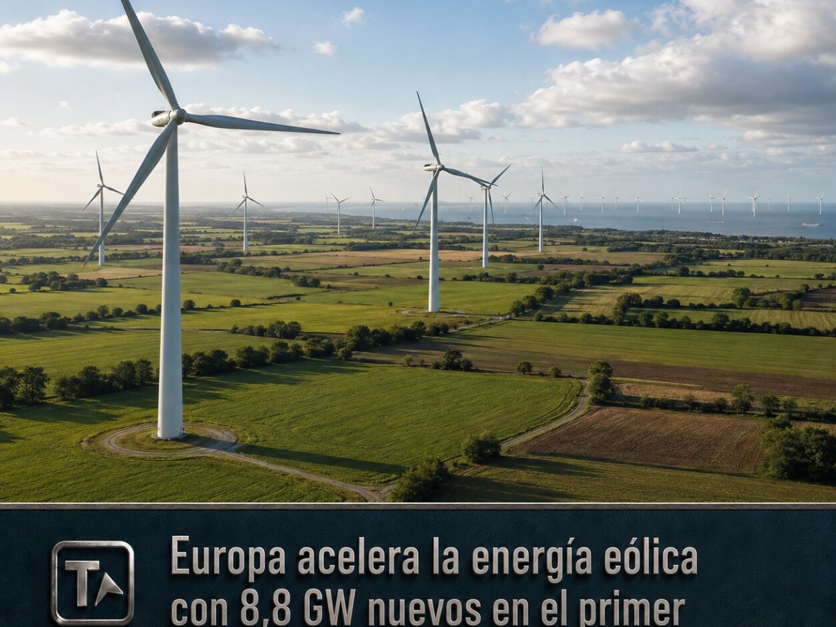 Europa acelera la energía eólica con 8,8 GW nuevos en el primer semestre de 2026
